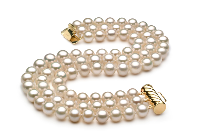 6-7mm AA Quality Freshwater Cultured Pearl Set in Lucille White
