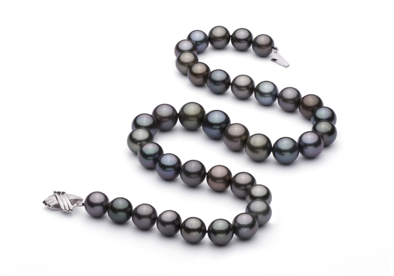Halskette mit mehrfarbigen, 11.09-13.54mm großen Tihitianischen Perlen in AA+-Qualität