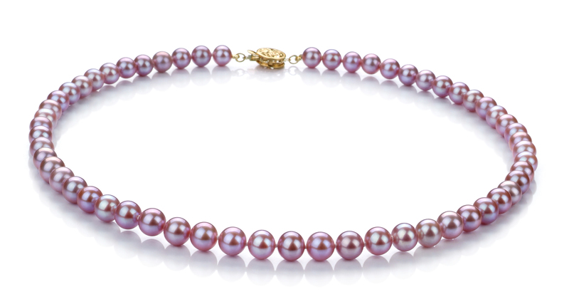 6-6.5mm AAA-Qualität Süßwasser Perlen Set in Tilda Lavendel