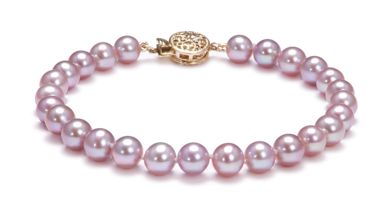 6-6.5mm AAA-Qualität Süßwasser Perlen Set in Tilda Lavendel