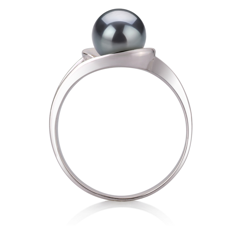 6-7mm AAA Quality Freshwater Cultured Pearl Ring in Clare Black