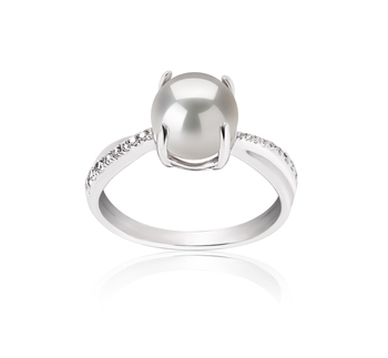 Ring mit weißen, 7.5-8mm großen Süßwasserperlen in AAAA-Qualität , Forever