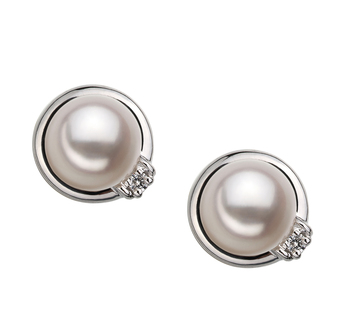 Paar Ohrringe mit weißen, 6-7mm großen Janischen Akoya Perlen in AA-Qualität , Jolanda