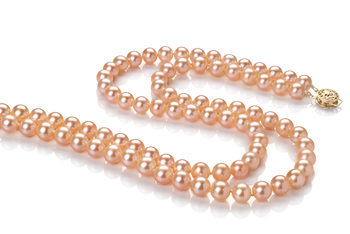 Halskette mit rosafarbenen, 6-7mm großen Süßwasserperlen in AAA-Qualität , Marla