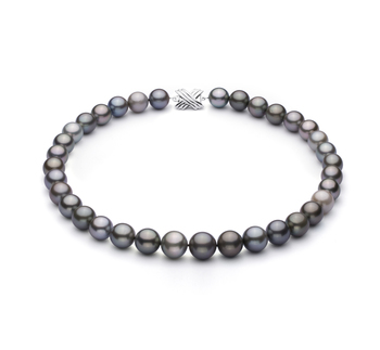 Halskette mit mehrfarbigen, 9.22-13.87mm großen Tihitianischen Perlen in AA+-Qualität