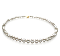 Halskette mit weißen, 4-10mm großen Süßwasserperlen in AAA-Qualität , Darleen
