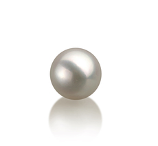 Einzelstück mit weißen, 8-9mm großen Janischen Akoya Perlen in AA-Qualität