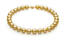 Halskette mit goldfarbenen, 14-15.7mm großen Südseeperlen in AAA+-Qualität