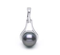 9-10mm AA-Qualität Süßwasser Perlenanhänger in Verstärker Schwarz