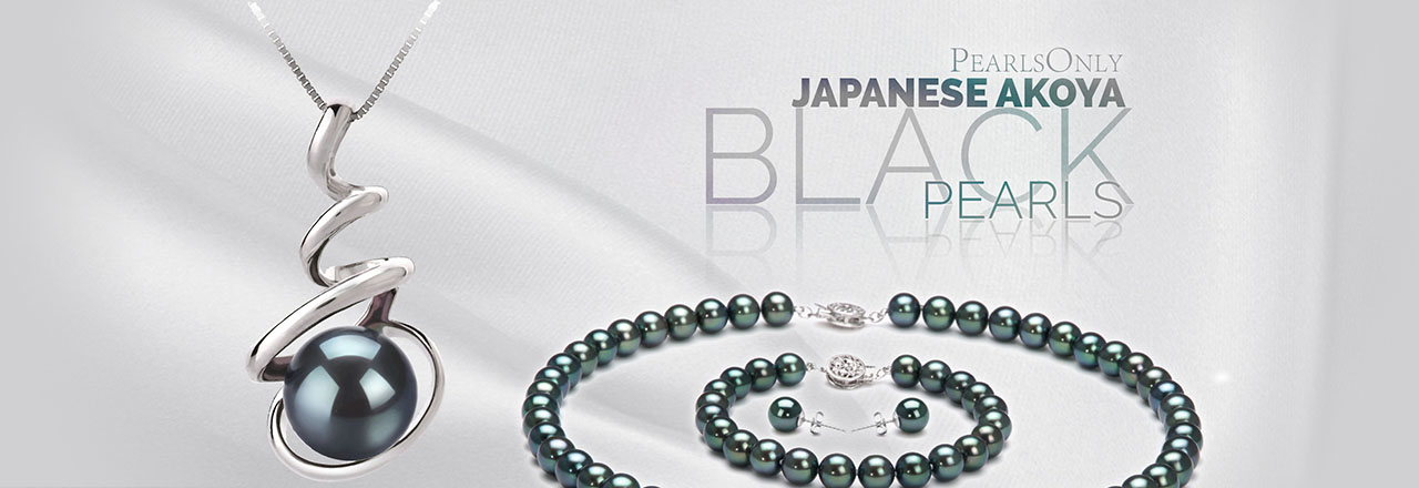 PearlsOnly Schwarze japanische Akoya-Perlen