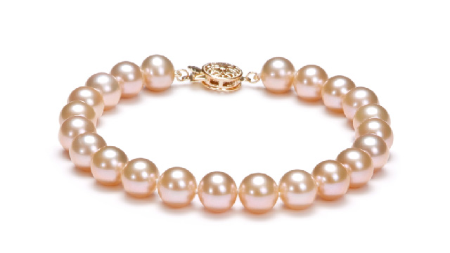 View Armband mit pinkfarbenen Süßwasserperlen collection